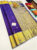 Trendy Design Pure Kanjivaram Fancy Silk Saree Indigo Blue Color w/ Blouse
