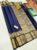 Traditional Design Pure Kanjivaram Fancy Silk Saree Ink Blue Color