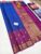 New Design Pure Kanjivaram Fancy Silk Saree Ink Blue Color w/ Blouse