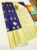 Pure Kanjivaram Fancy Silk Saree Ink Blue Color w/ Blouse