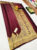 New Design Pure Kanjivaram Fancy Silk Saree Kumkum Red Color w/ Blouse