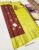 Radha Krishna Design Pure Kanjivaram Fancy Silk Saree Kumkum Red Color w/ Blouse