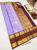Beautiful Design Pure Kanjivaram Fancy Silk Saree Lavender Color w/ Blouse