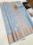 Trendy Design Pure Kanjivaram Fancy Silk Saree Light Blue Color w/ Blouse
