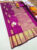 Unique Design Pure Kanjivaram Fancy Silk Saree Magenta Color w/ Blouse