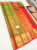 New Design Pure Kanjivaram Fancy Silk Saree Mango Leaf Color w/ Blouse