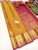 Unique Design Pure Kanjivaram Fancy Silk Saree Mango Yellow Color w/ Blouse