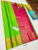 Pure Kanjivaram Fancy Silk Saree Parrot Green Color w/ Blouse