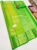 New Design Pure Kanjivaram Fancy Silk Saree Parrot Green Color