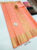 New Design Pure Kanjivaram Fancy Silk Saree Peach Color w/ Blouse