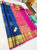 Pure Kanjivaram Fancy Silk Saree Peacock Blue Color w/ Blouse