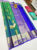 Beautiful Design Pure Kanjivaram Fancy Silk Saree Peacock Green Color w/ Blouse
