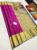 New Design Pure Kanjivaram Fancy Silk Saree Pink Color w/ Blouse