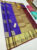 Unique Design Pure Kanjivaram Fancy Silk Saree Purple Color w/ Blouse