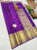 Latest Design Pure Kanjivaram Fancy Silk Saree Purple Color w/ Blouse