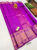 Latest Design Pure Kanjivaram Fancy Silk Saree Purple Color w/ Blouse