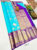 Pure Kanjivaram Fancy Silk Saree Rama Blue Color w/ Blouse