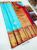 Pure Kanjivaram Fancy Silk Saree Rama Blue Color w/ Blouse