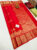 New Design Pure Kanjivaram Fancy Silk Saree Red Color w/ Blouse