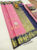 Radha Krishna Design Pure Kanjivaram Fancy Silk Saree Rose Color w/ Blouse