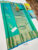 Pure Kanjivaram Fancy Silk Saree Sapphire Green Color w/ Blouse