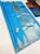 Temple Border Pure Kanjivaram Fancy Silk Saree Sky Blue Color w/ Blouse