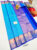 Latest Design Pure Kanjivaram Fancy Silk Saree Sky Blue Color w/ Blouse