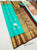 Pure Kanjivaram Fancy Silk Saree Teal Blue Color w/ Blouse