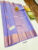Pure Kanjivaram Fancy Silk Saree Violet Color w/ Blouse