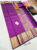 Pure Kanjivaram Fancy Silk Saree Violet Color w/ Blouse