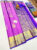 Pure Kanjivaram Fancy Silk Saree Violet Color w/ Blouse