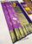 Pure Kanjivaram  fancy Silk Saree Violet Color w/ Blouse