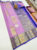 Trendy Pure Kanjivaram Fancy Silk Saree Violet Color w/ Blouse