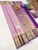Pure Kanjivaram Fancy Silk Saree Violet Color w/ Blouse