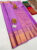Peacock Design Pure Kanjivaram Fancy Silk Saree Violet Color w/ Blouse