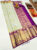 Pure Kanjivaram Fancy Silk Saree White Color w/ Blouse