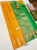 Beautiful Design Pure Kanjivaram Fancy Silk Saree Yellow Color w/ Blouse