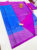 Beautiful Design Pure Soft Silk Saree Blue and Purple Color w/ Blouse