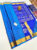 Beautiful Design Pure Soft Silk Saree Blue Color w/ Blouse