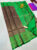 New Design Pure Soft Silk Saree Chocolate and Green Color w/ Blouse