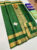 Latest Design Pure Soft Silk Saree Green Color w/ Blouse