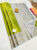 Pure Soft Silk Saree Lemon Green and Gray Color w/ Blouse