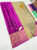 New Design Pure Soft Silk Saree Magenta Color w/ Blouse
