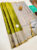 Latest Design Pure Soft Silk Saree Olive Green and Gray Color w/ Blouse