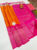 Pure Soft Silk Saree Orange and Pink Color w/ Blouse