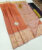 Peacock Design Pure Soft Silk Saree Orange Color w/ Blouse