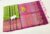 New Design Pure Soft Silk Saree Green and Pink Color w/ Blouse