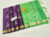 Pure Soft Silk Saree Purple and Green Color w/ Blouse