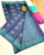 Latest Flower Design Butta Mphoss Saree Blue Color w/ Blouse