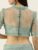Netted Blouse Chamki Work Design Pista Green Color
